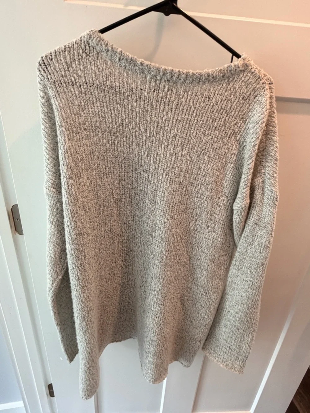 BB Dakota Chunky Knit Sweater Large Gray Oversized Cozy Slouchy Pullover Women